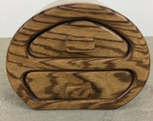 Wooden Jewellery Box Trinket Jewelry Zebrano and Ash Wood