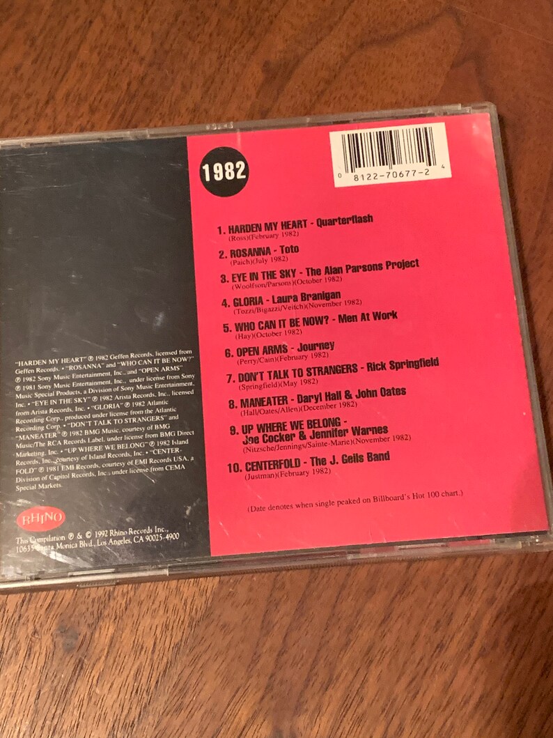 1982 Billboard Top Hits CD | Etsy