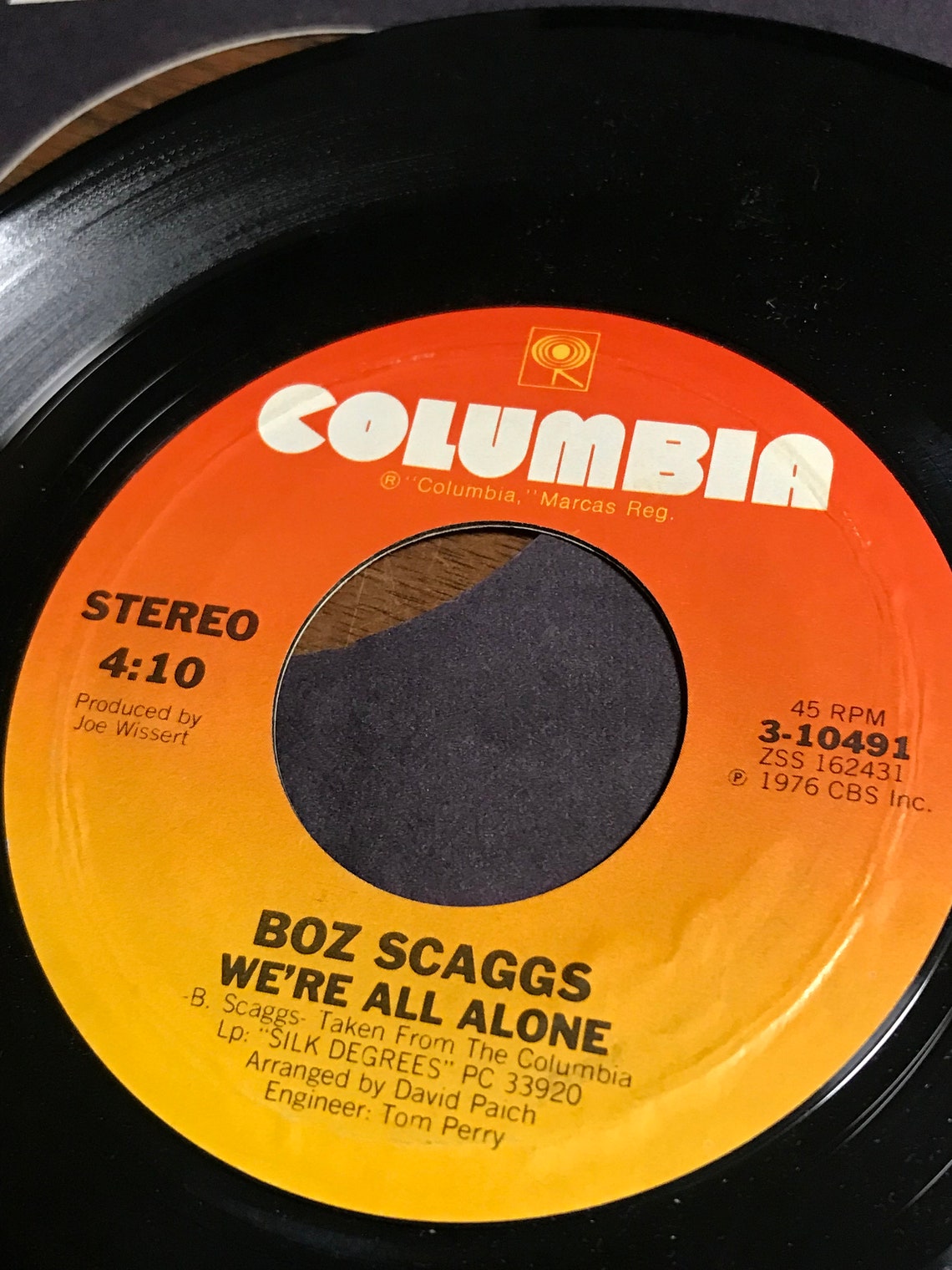 Boz Scaggs We re All Alone Lido Shuffle 45rpm Etsy Boz scaggs we re all alone lido shuffle 45rpm etsy