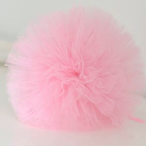 Baby pink tulle pom poms / wedding party decorations / girls birthday party  pompoms / nursery decor / weddings / tulle pompom / kids room