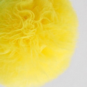 Yellow tulle pompom / wedding party decorations pom poms