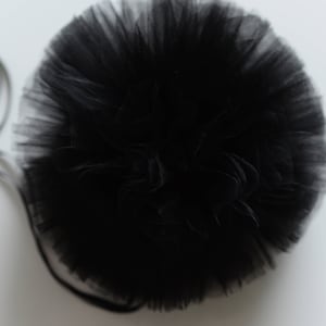 Black tulle pompom / wedding party decorations pom poms