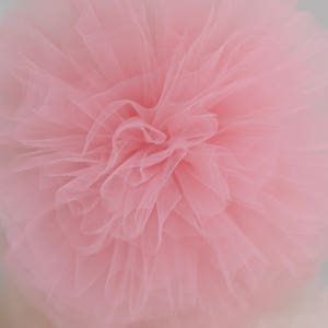 Soft pink tulle pom poms / wedding party decorations / girls birthday party  pompoms / nursery decor / weddings / tulle pompom / kids room