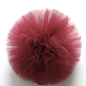 Burgundy tulle pom pom / wedding party decorations pom poms / birthday / nursery / hanging decorations