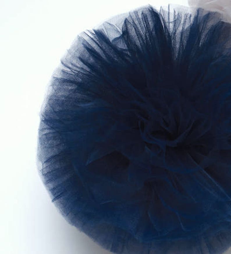 Navy blue tulle pom poms / wedding party decorations / birthday party pompoms / nursery decor / weddings decor / kids room / blue poms image 10