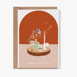 Biglietto d'auguri per il tuo giorno speciale • Biglietto d'auguri pieghevole ecologico • Biglietto di compleanno A6 • Carta riciclata • Busta in carta kraft a coste • Biglietto di nozze