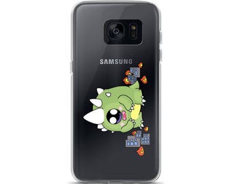 Godzilla Samsung Galaxy S8 Case, Cute Samsung Galaxy S8 Plus Case, CuteZilla Galaxy S7 Case, Illustration Galaxy S7 Edge Case