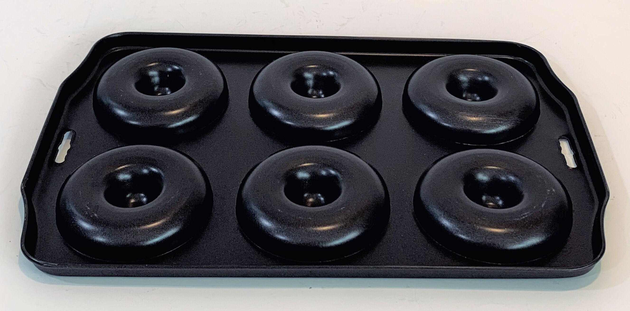 DONUT 6Cavity Black Cake Pan Mold Moderate Weight Durable