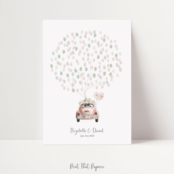 Wedding Fingerprint Tree  | Wedding Guest Book | Thumb Print - Printable Fingerprint Tree | Personalized Alternative Guest Book | Swing