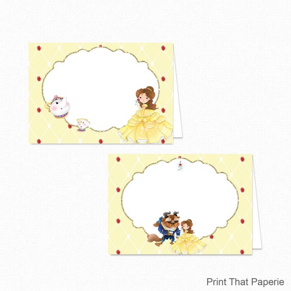 Beauty and the Beast Food Tent Labels - Beauty and the Beast Food Tents ...