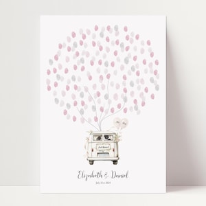 Wedding Fingerprint Tree  | Wedding Guest Book | Thumb Print - Printable Fingerprint Tree | Personalized Alternative Guest Book | Campervan