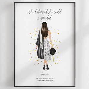 Personalised Graduation Print - Graduation Gift - Custom BFF Gift - University Graduation Print - Personalised Portrait - Christmas Gift