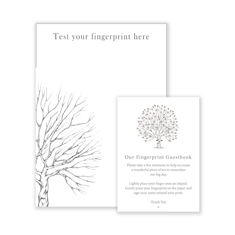 Wedding Thumbprint Tree Etsy