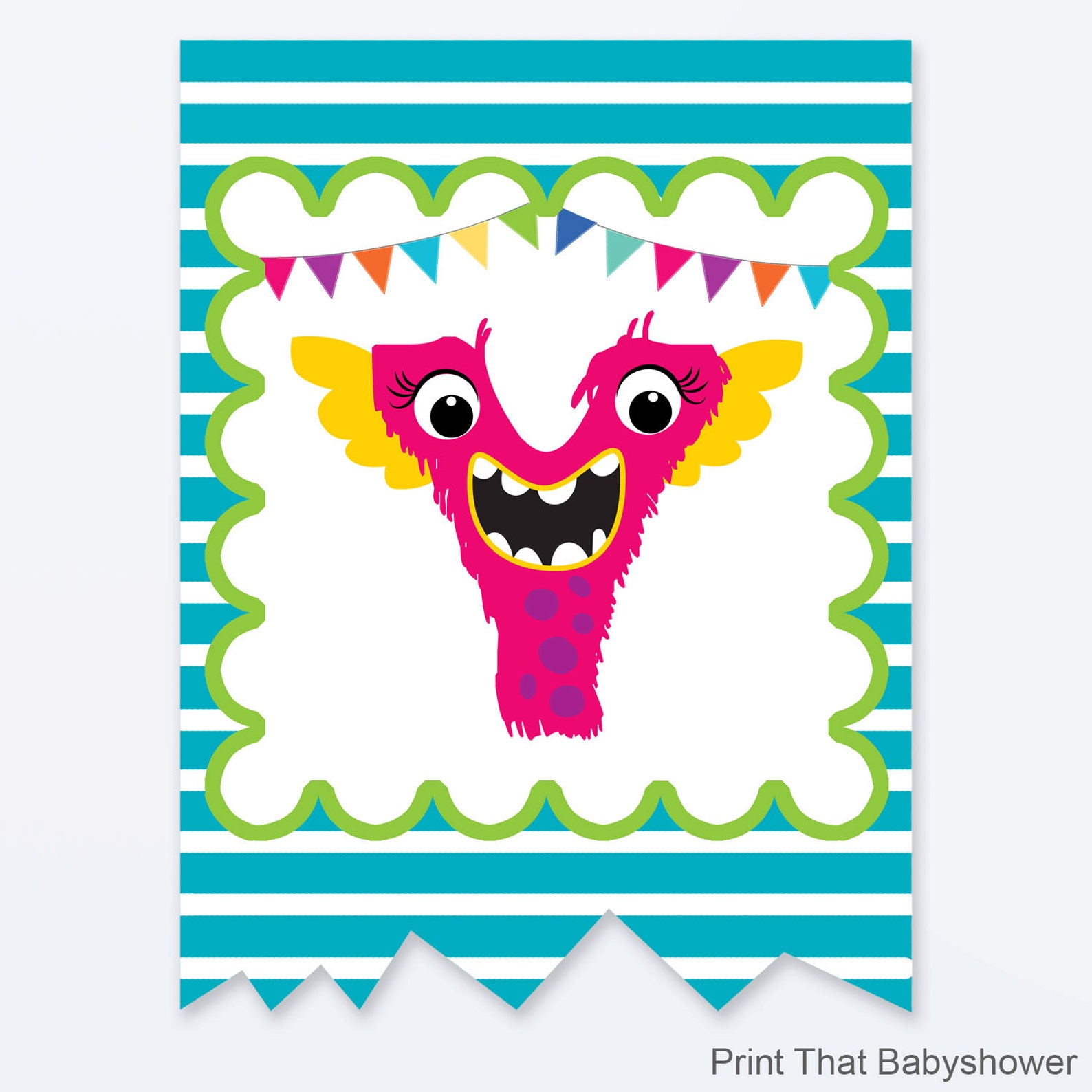Monster Birthday Banner Monster Party Banner Monsters - Etsy