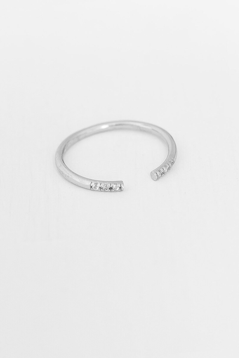 in the colours gold Ring \u00bbStacking ring VI open\u00ab made of 925 sterling silver silver or rose gold
