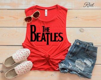 The Beatles Logo Muscle Tank | Beatles Tank | Casual Shirt | Music Shirt | Classic Rock | Music Legends | Muscle Tank | All You Need Is Love