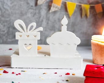 Silicone mold, birthday cake, gift, insert, candle holder, insert for tealight holder