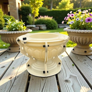 Antike Blumentopf-Gießform aus PVC für Beton – wiederverwendbare Pflanzgefäß Form