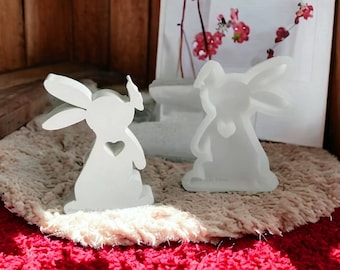 Stampo coniglio pasquale, coniglietto con farfalla, stampo in silicone, stampo decorazione