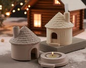 Silikon Gießform Räucherhaus | Räucherschale Haus Mini | Keraflott & Raysin Form | Teelichthalter Deko Hausform | DIY Betonform