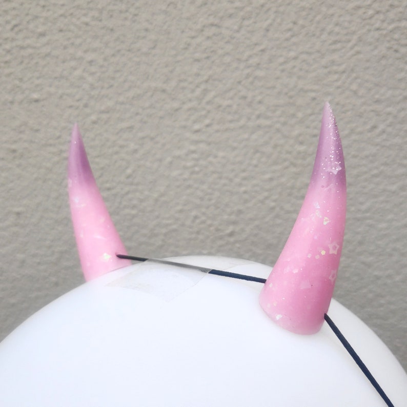 Pastel Pink and Purple Fairykei Resin Demon Horns