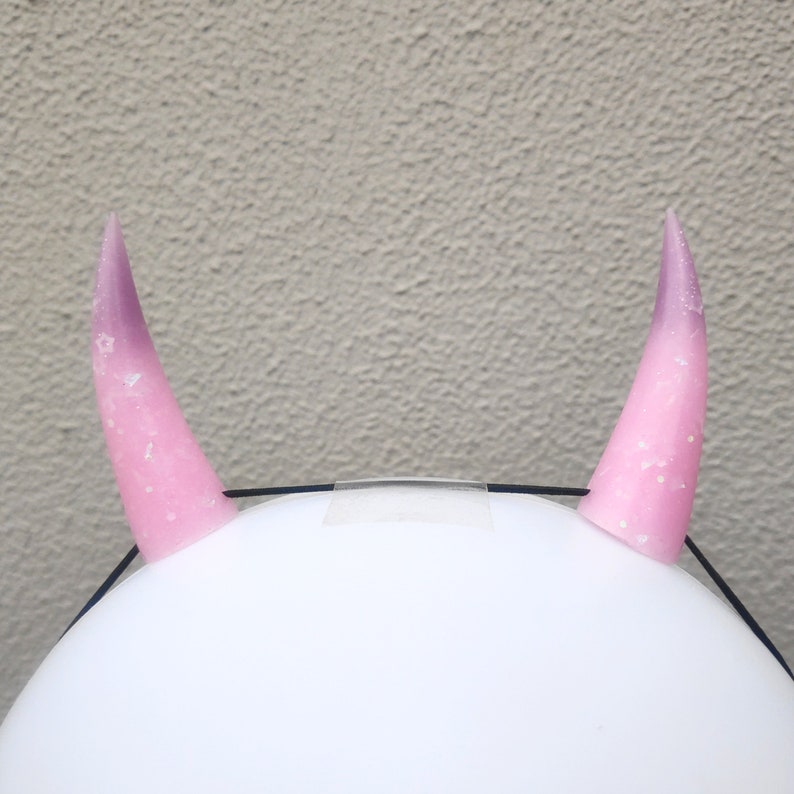Pastel Pink and Purple Fairykei Resin Demon Horns