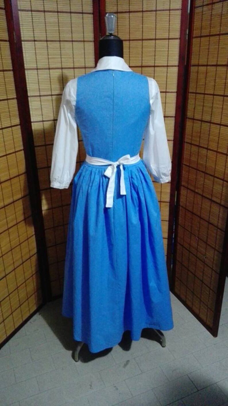 Belle Beauty And The Beast Cosplay Costume Blue Etsy