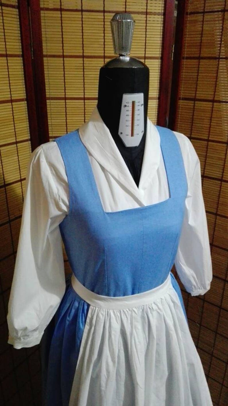 Belle Beauty And The Beast Cosplay Costume Blue Etsy