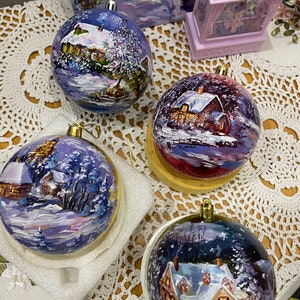 Handgemaltes Weihnachtsornament-Ölgemälde