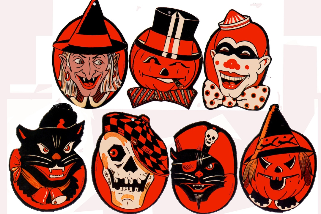 Printable Vintage Antique Reproduction Beistle Die Cut Halloween ...