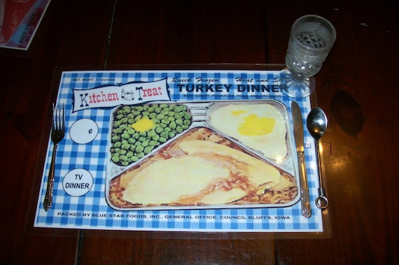 Kitchen Treat Turkey Dinner Laminated Placemat TV Tray Topper