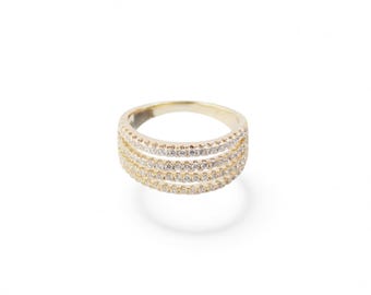 Elegantes anillos chapados en oro de 18k para un estilo atemporal - Chic para el glamour diario - Regalo de Navidad - Anillos de joyería