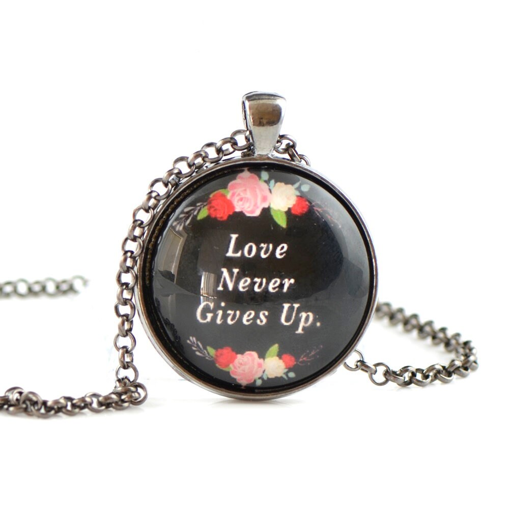 Inspiration quotes necklace Quotes jewelry Quotes sentence Etsy