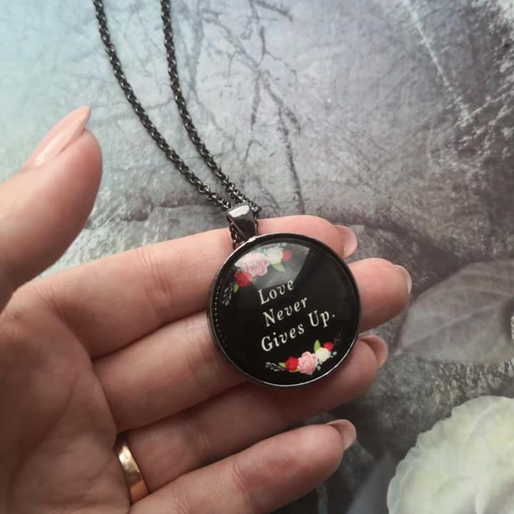 Inspiration quotes necklace Quotes jewelry Quotes sentence Etsy