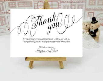 art deco thank you note printed thank you cards for wedding etsy