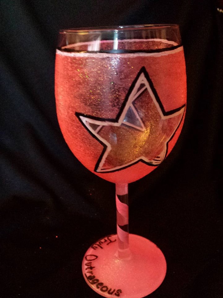 Click/clash Jem & the Holograms Inspired Hand Painted Wine Glasses Etsy