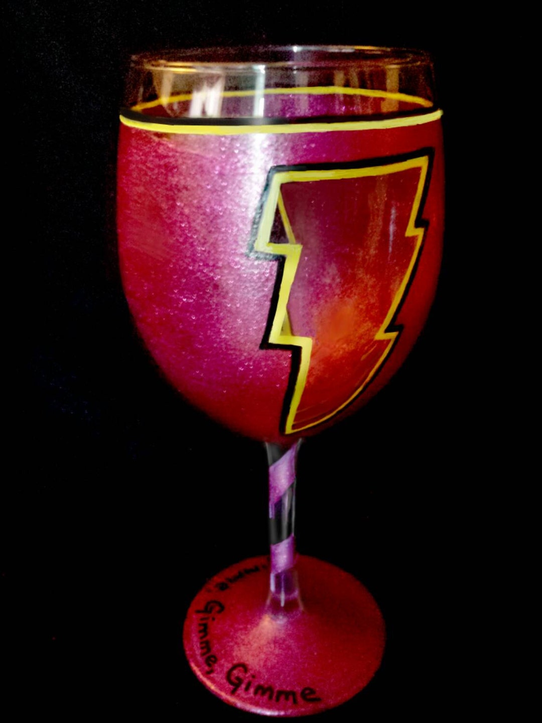 Click/clash Jem & the Holograms Inspired Hand Painted Wine Glasses Etsy