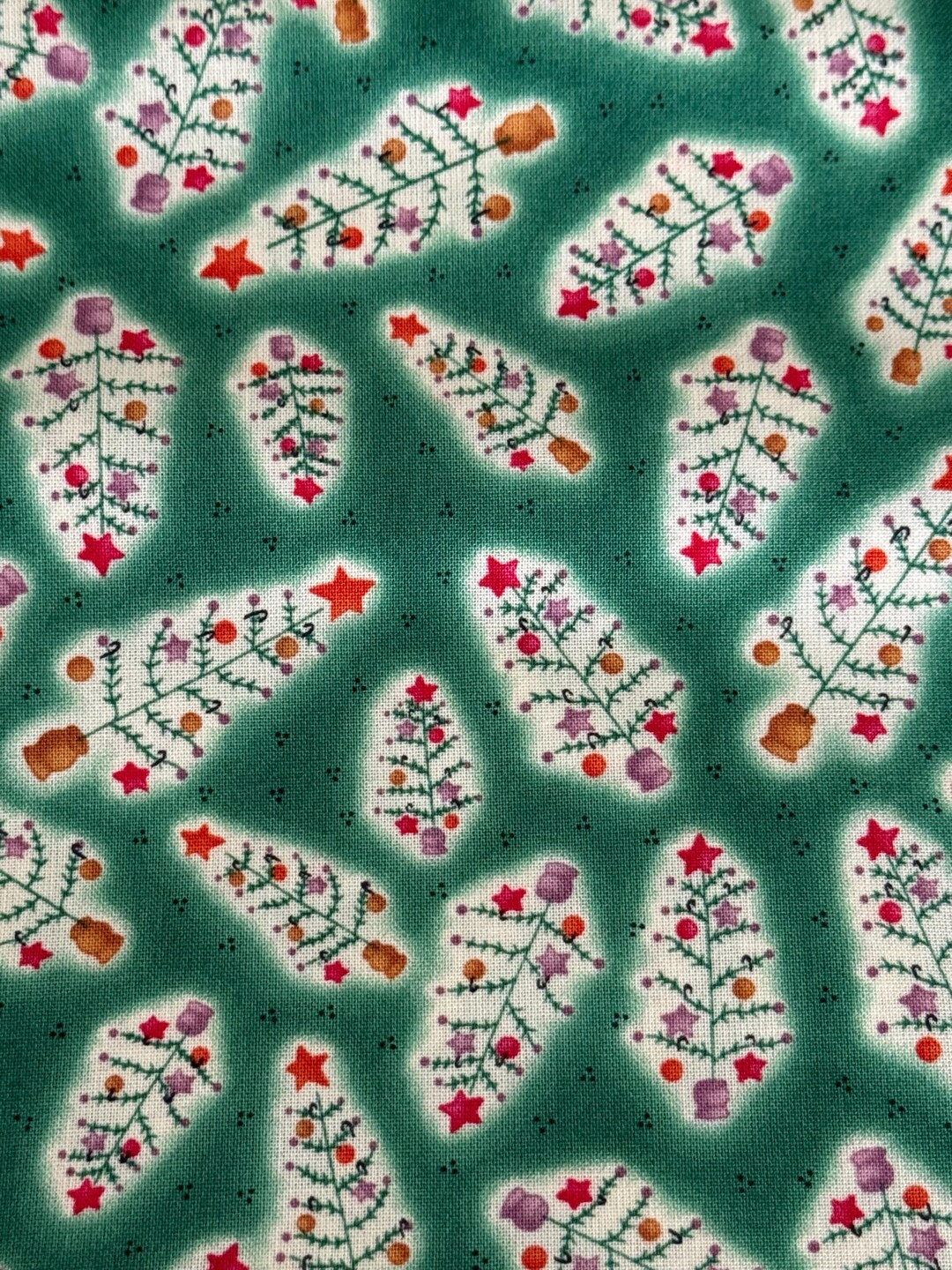 Whimsical Christmas Trees Cotton Fabric Pines Wintertime by Little ...