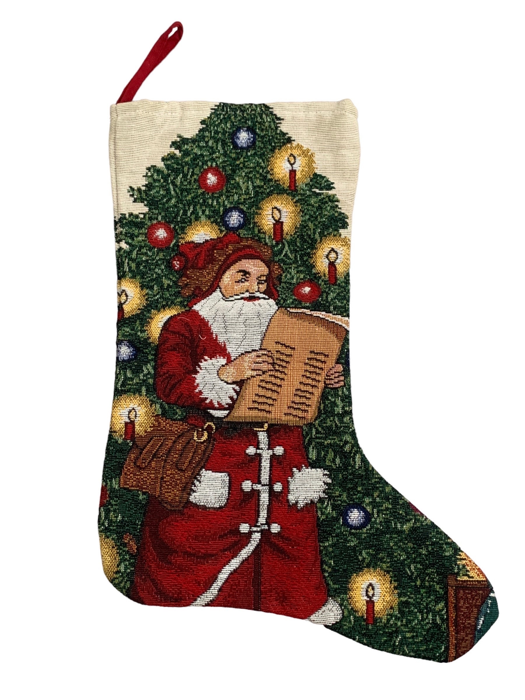 Navy Santa in Chimney Needlepoint Stocking – Lillian Grey