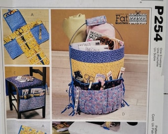 McCalls P254 254 4274 Craft Sewing Pattern Sewing Accessories and Organizers Designed for Fat Quarters Size Fabrics UNCUT FF