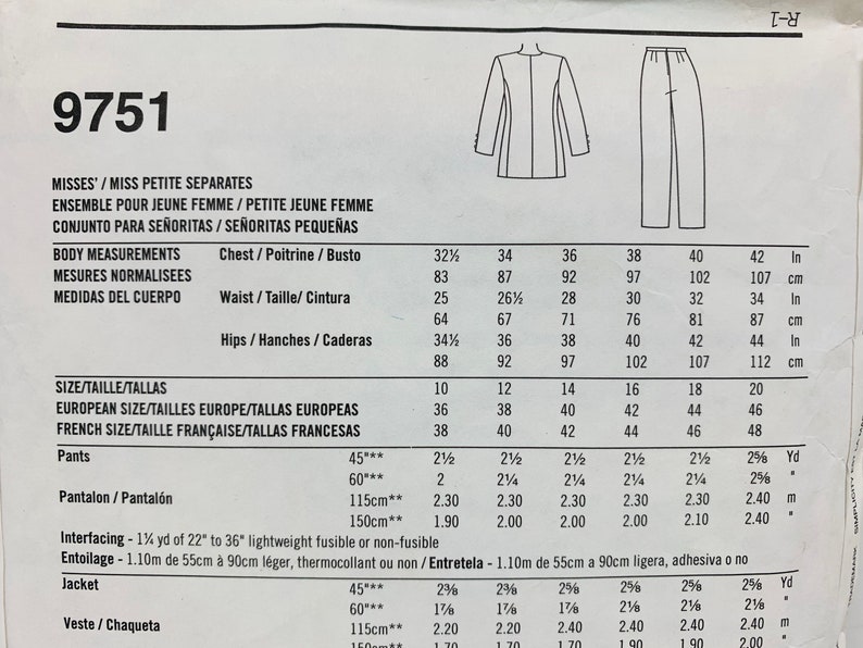 Easy to Sew Button Front Tunic Top Jacket Straight Leg Pants Sewing ...