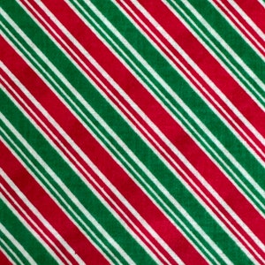Christmas Green Red and White Candy Stripe Fabric Diagonal Stripe Barber Shop Stripe Cotton Fabric Choose Length