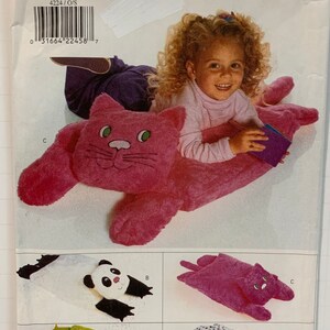 VTG Butterick 4224 Pillow Pals Pillow Covers Sewing Pattern Panda Bear Alligator Cat Dog Finished Size 20 x 25