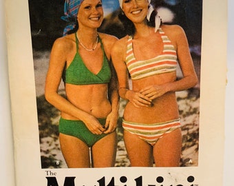 Vintage Mccalls 9352 Misses Bikini Bathing Suits Swimsuits and Wrap Cover up Beachwear Size 16 Bust 38 UNCUT FF Etsy UK