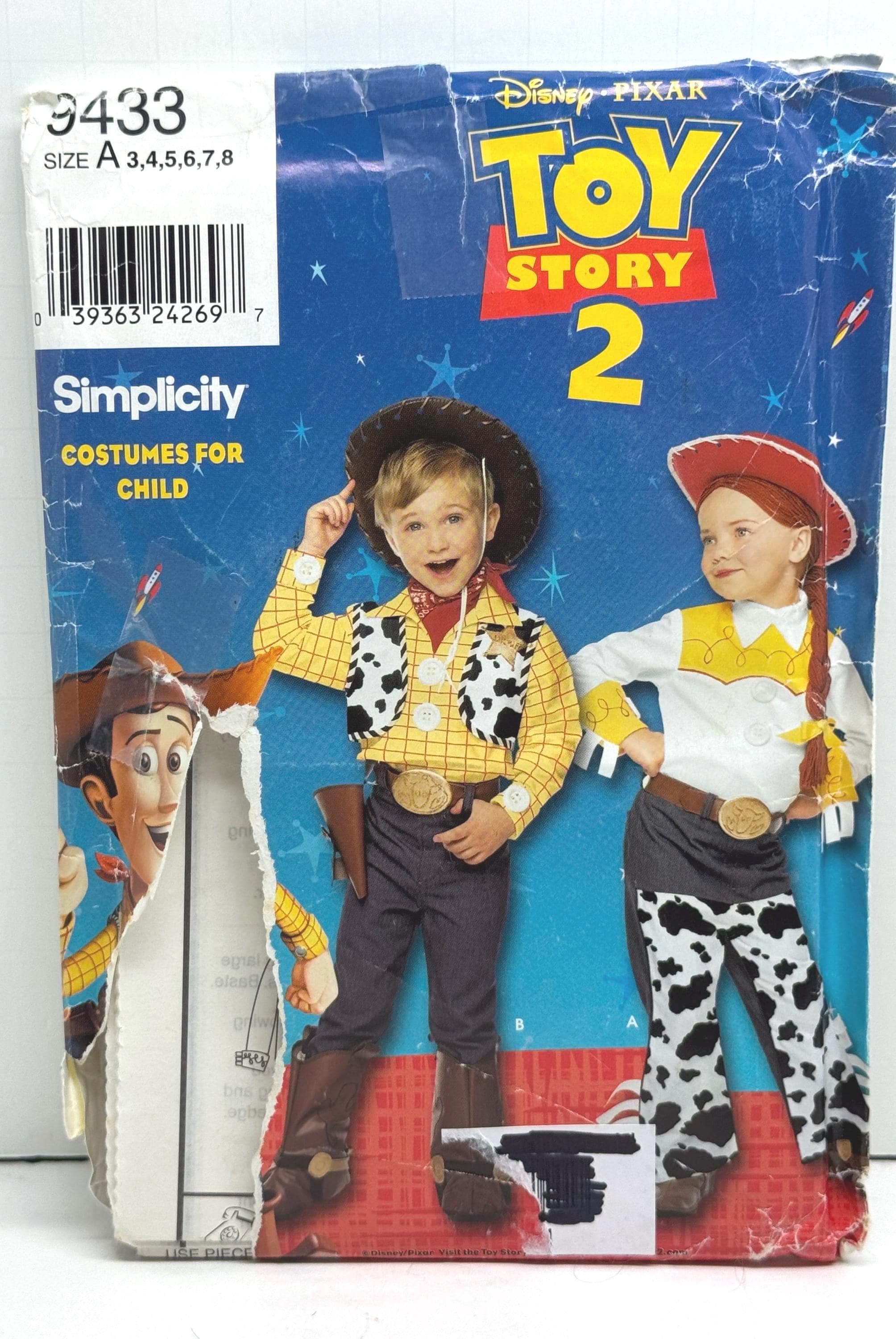 Simplicity 9433 0635 Toy Story Woody and Jessie Halloween