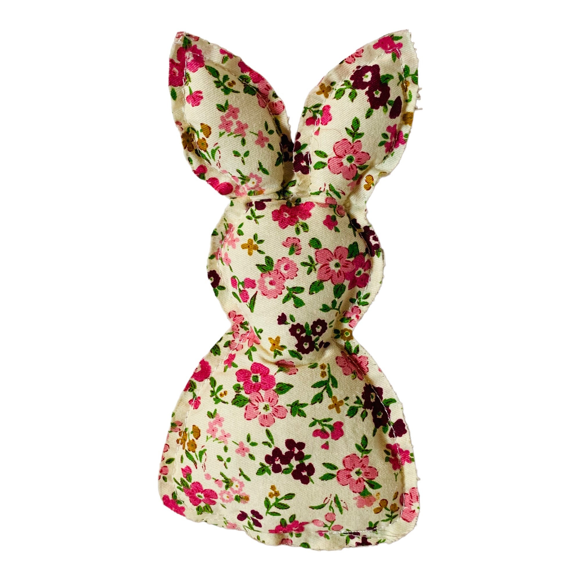 Hand Sewn Easter Bunny Cottontail Floral Calico Quilted 6” Tall Stuffed ...