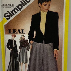 Vintage Simplicity 5190 Misses Bias Skirt in Two Lengths, Blouse and  Short Blazer Jacket Sewing Pattern Leal Designer Size 14 UNCUT FF