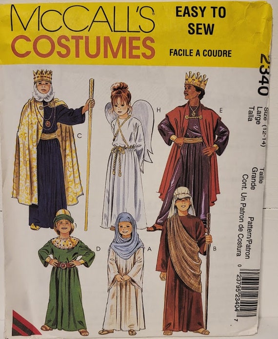 Mccall s 2340 Boys and Girls Christmas Nativity Costumes Sewing