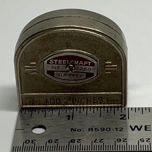 VINTAGE Steelcraft 2269 6-foot Retractable Metal Tape Measure Made in ...