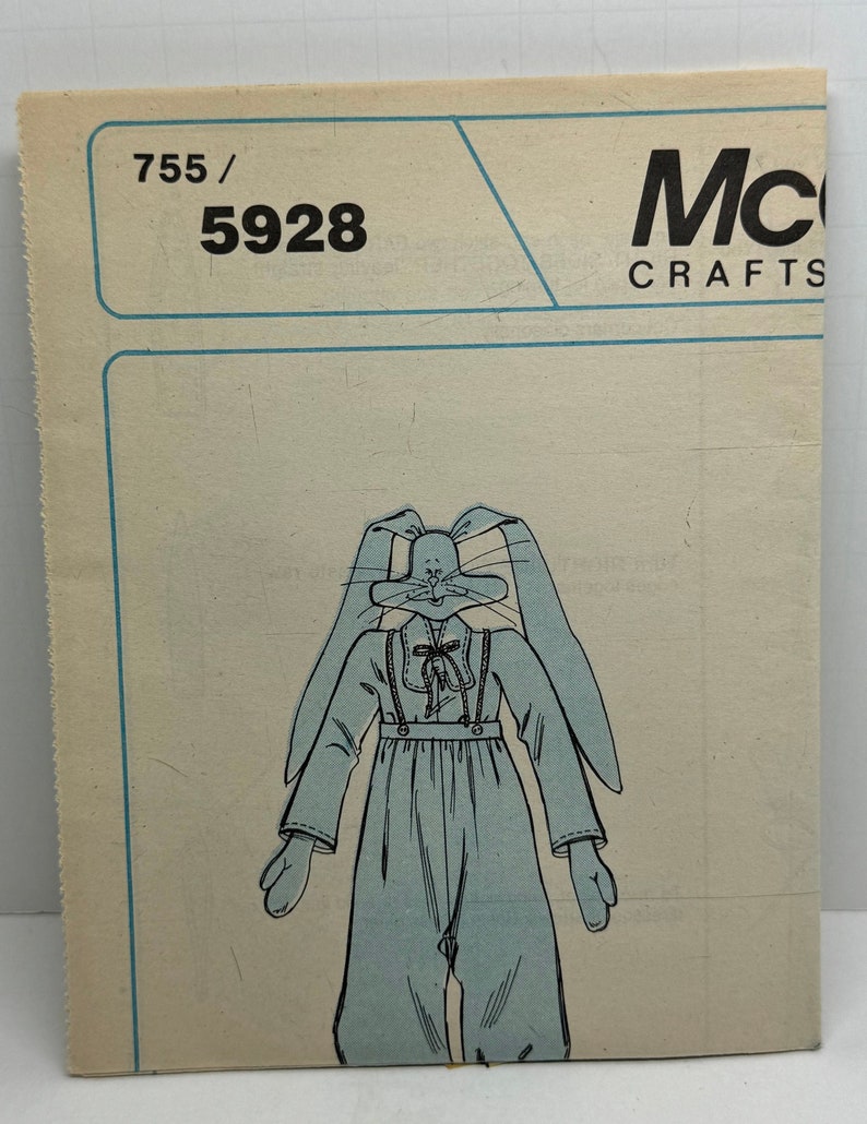 Mccalls Craft Sewing Pattern 5928 755 Whimsical Wabbits Country Rabbits ...